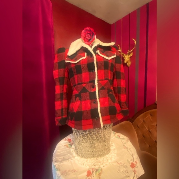 Marc Jacobs, Country Western, Lumberjack Jacket w Elegant Puff Shoulders, Small - Picture 5 of 10
